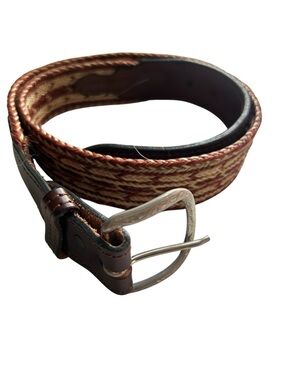 Authentic USA made Braided Horse Hair with Leather Belt men's size 34 western
